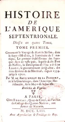 Title Page of Histoire de l